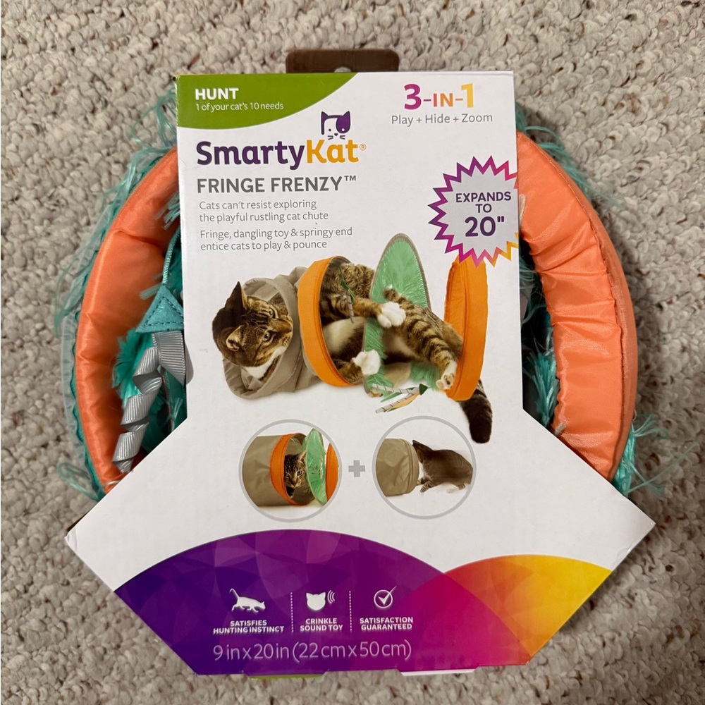 5 for $25 🛍️ item

SmartyKat Fringe Frenzy Collapsible Cat Activity Tunnel